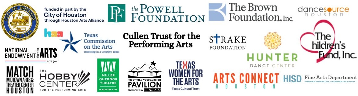 Open Dance Project partners and funders, including the City of Houston, Houston Arts Alliance, The Powell Foundation, The Brown Foundation, Texas Commission on the Arts, National Endowment for the Arts, Cullen Trust for the Performing Arts, Strake Foundation, The Hobby Center, MATCH, Miller Outdoor Theatre, and Cynthia Woods Mitchell Pavilion